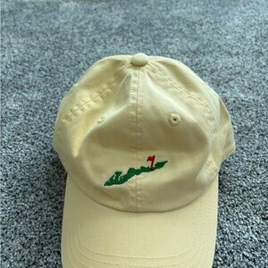 Fishers Island Yellow and Green Embroidered Golf Course Baseball Cap